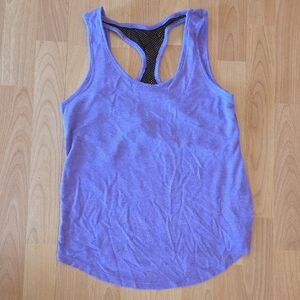 City Streets Lavender Tank Top with Black Mesh Detail